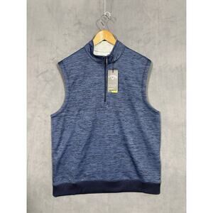 NWT New Callaway Golf Vest Weather Series DUAL ACTION 1/4 Zip Pullover Blue XL